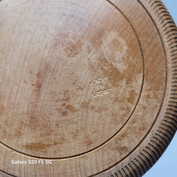 Vintage Round Wooden Decorative Japanese Trinket Box Made in Japan - Picture 8 of 12